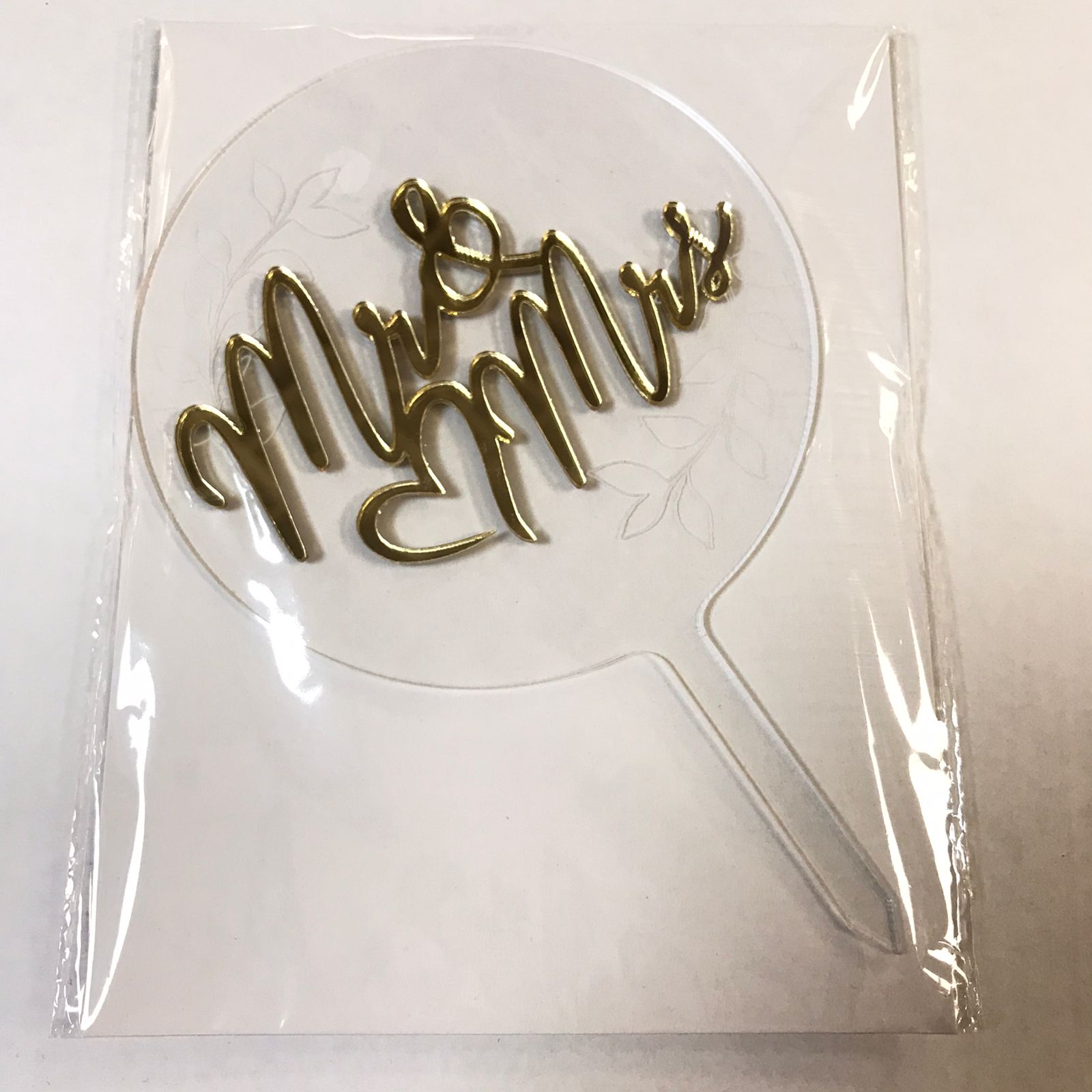 Топпер зеркальный акрил mr & mrs