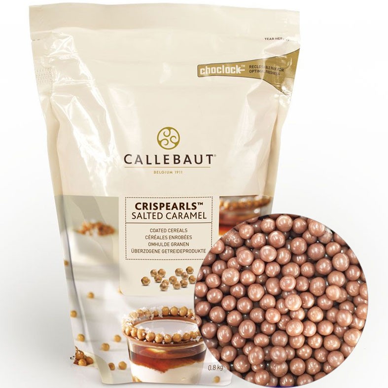 Жемчужины в подсоленой карамели Callebaut Crispearls, 50 гр.