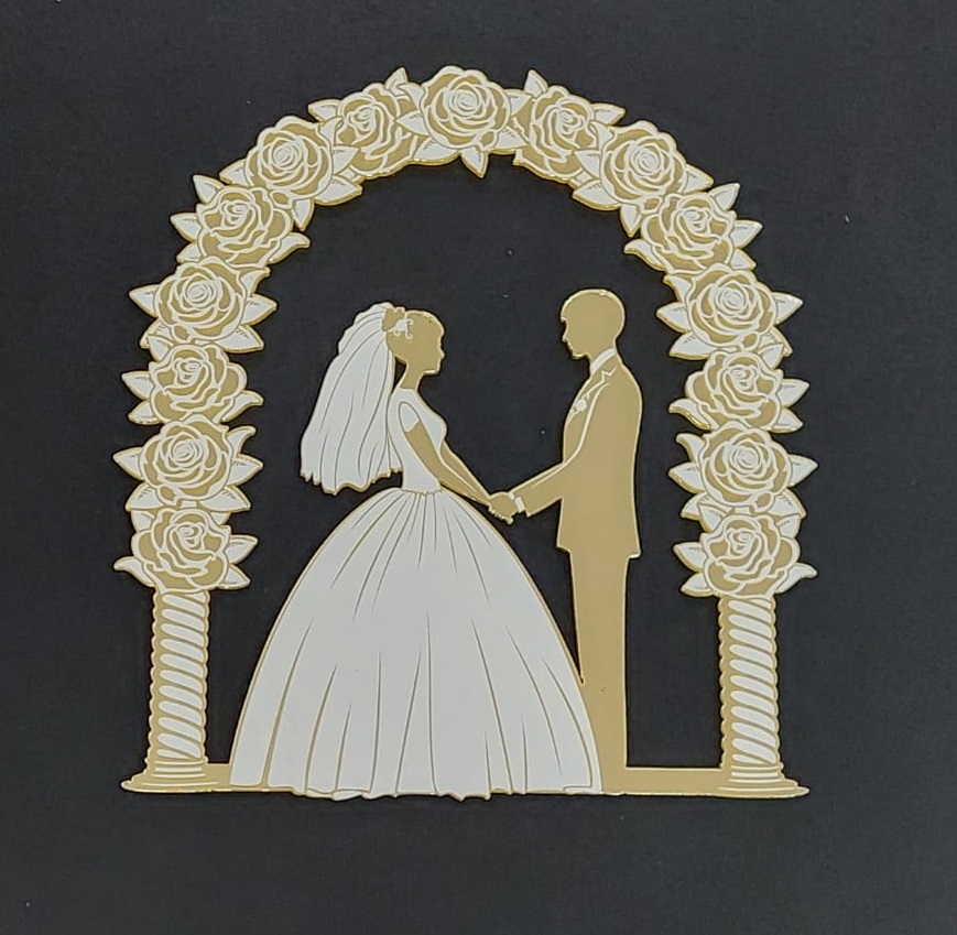 Топпер зеркальный акрил свадебный